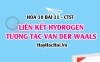 Liên kết Hydrogen là gì? Tương tác Van Der Waals là gì? Vai trò và ảnh hưởng của liên kết Hydrogen, tương tác Van der waals - Hoá 10 bài 11 CTST